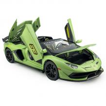 Метална кола с отварящи се врати капаци светлини и звуци Lamborghini Aventador SVJ 63 1:24