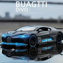 Метална кола с отварящи се врати капаци светлини и звуци Bugatti DIVO 1:24