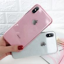 Силиконов калъф / гръб / TPU Bling за Huawei P30 - прозрачен / розов / брокат