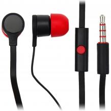 Оригинални стерео слушалки RC-E295 / handsfree / за HTC - черни с червено
