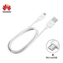 Оригинален Micro USB 2.0 кабел за зареждане и пренос на данни за Huawei Y6 2019 / Honor 8A - бял