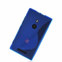 Силиконов калъф / гръб / TPU S-Line за Nokia Lumia 925 - тъмно син