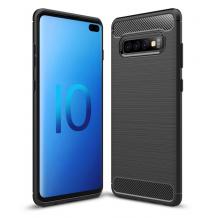 Силиконов калъф / гръб / TPU за Samsung Galaxy S10 Plus - черен / carbon