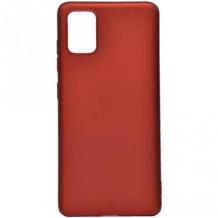 Силиконов калъф / гръб / TPU за Samsung Galaxy A41 - червен / мат