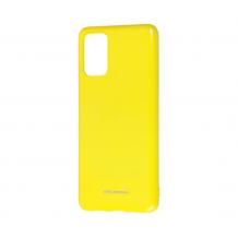 Силиконов калъф / гръб / TPU MOLAN CANO Jelly Case за Samsung Galaxy S20 - жълт / гланц / брокат