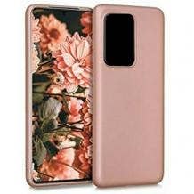 Силиконов калъф / гръб / TPU за Samsung Galaxy S21 Ultra - Rose Gold