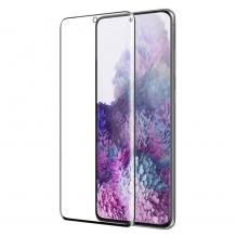 5D full cover Tempered glass Full Glue screen protector Samsung Galaxy S22 5G / Извит стъклен скрийн протектор с лепило от вътрешната страна за Samsung Galaxy S22 5G - черен