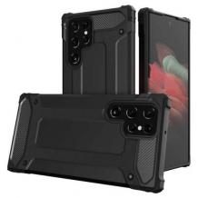 Силиконов кейс TPU Spigen Hybrid с твърда част за Samsung Galaxy S22 Ultra 5G - черен