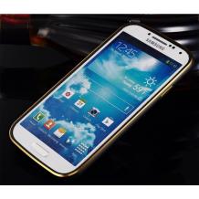 Луксозен алуминиев бъмпер с твърд гръб Magic Skin за Samsung Galaxy S4 I9500 / Samsung S4 I9505 / Samsung S4 i9515 - черен