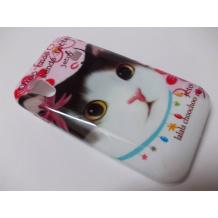 Силиконов калъф / гръб / TPU за Samsung Galaxy Ace S5830 - розов с коте