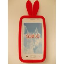 Силиконов калъф / гръб / TPU за Samsung Galaxy Ace S5830 - червен / Rabito