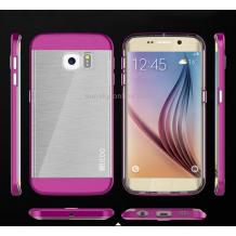 Луксозен силиконов гръб Slicoo Hybrid за Samsung Galaxy S6 Edge Plus / S6 Edge+ G928 - розов / прозрачен