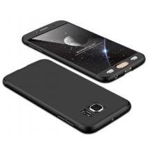 Луксозен твърд гръб GKK 3in1 360° Full Cover за Samsung Galaxy S7 G930 - черен / лице и гръб