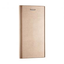 Кожен калъф Bravo Book със стойка за Samsung Galaxy S8 G950 - златист / Flexi