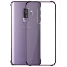 Оригинален твърд гръб Clear Cover EF-QG965 за Samsung Galaxy S9 Plus G965 - прозрачен с черен кант