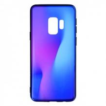 Силиконов калъф / гръб / TPU за Samsung Galaxy S9 G960 - преливащ / синьо и розово