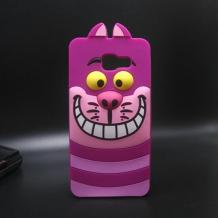 Силиконов калъф / гръб / TPU 3D за Samsung Galaxy A3 2016 A310 - cat / розов