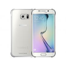 Оригинален твърд гръб Clear Cover за Samsung Galaxy S6 G920 - прозрачен със сребрист кант