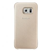 Оригинален кожен гръб Protective Cover EF-YG920BBE за Samsung Galaxy S6 G920 - златист