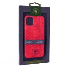 Луксозен твърд гръб със силиконова кант за Apple iPhone 11 6.1" - Santa Barbara Polo Club / Red Snake