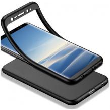 Луксозен силиконов калъф / гръб / TPU 360° за Samsung Galaxy A10 - черен