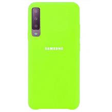 Оригинален гръб Silicone Cover за Samsung Galaxy A7 2018 A750F - зелен