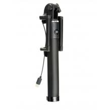 Селфи стик / Selfie Stick Monopod 82см Lightning Port за Apple iPhone - черен