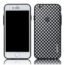 Оригинален гръб REMAX Gentleman Series за Apple iPhone 6 / Apple iPhone 6S - бяло и черно / квадрати