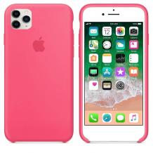 Оригинален гръб Silicone Cover за Apple iPhone 11 Pro Max 6.5" - цикламен