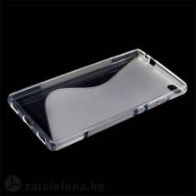 Силиконов калъф / гръб / TPU S Line за Huawei Ascend P8 - прозрачен