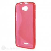 Силиконов калъф / гръб / TPU S-Line за HTC Desire 516 / D516w - червен