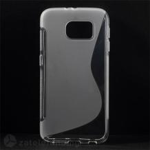 Силиконов калъф / гръб / TPU S-Line за Samsung Galaxy S6 G920 - прозрачен