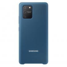 Оригинален гръб Silicone Cover за Samsung Galaxy S20 Plus - тъмно син