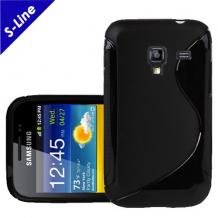 Силиконов ТПУ kалъф S Style за Samsung Galaxy Ace Plus S7500 - Черен