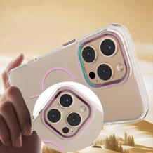 Силиконов калъф / кейс Clear Thin Magsafe iPhone 17 Pro (6.3) - Розов