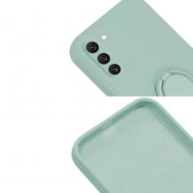Силиконов твърд гръб TPU кейс / Case Magnetic Finger Ring Car Holder / за Samsung Galaxy A36 - Светлозелен
