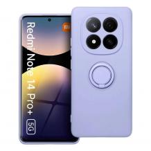 Силиконов твърд гръб TPU кейс / Case Magnetic Finger Ring Car Holder / за Xiaomi Redmi Note 14+ Plus - лилав