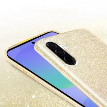 Силиконов калъф / гръб / кейс за Samsung Galaxy A56 / Sasmsung A36 - златист / брокат