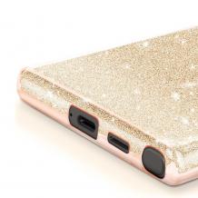 Силиконов калъф / гръб / кейс за Samsung Galaxy S26 Ultra - златист / брокат