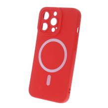 Силиконов калъф / гръб / кейс / Case MagSafe за Apple iPhone 14 Pro (6.1) - червен