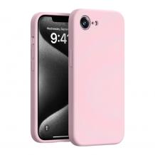 Силиконов калъф / кейс / Nano TPU за Apple iPhone 16e - светлорозов гръб със защита за камерата