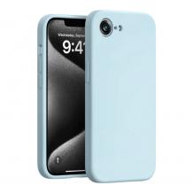 Силиконов калъф / кейс / Nano TPU за Apple iPhone 16e - светлосин гръб със защита за камерата