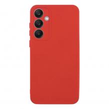 Силиконов калъф / гръб / TPU кейс за Samsung Galaxy S25 FE - червен гръб със защита за камерата