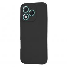 Силиконов калъф / кейс за Honor 600 Lite - черен гръб със защита за камерата