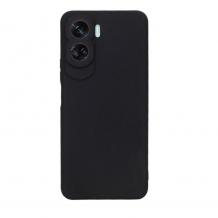 Силиконов калъф / гръб / кейс TPU Silicone Soft Cover case за Honor 90 Lite 5G  - черен със защита за камерата