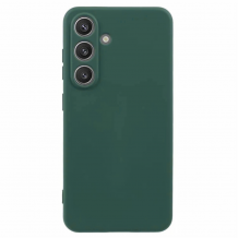 Силиконов калъф / кейс / Nano TPU за Samsung Galaxy A56 5G - тъмнозелен гръб със защита за камерата