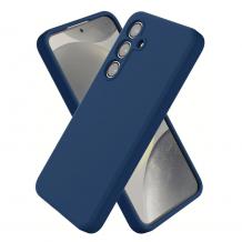 Силиконов калъф / кейс / Nano TPU за Samsung Galaxy S25 Plus - тъмно син гръб със защита за камерата