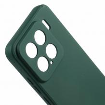 Силиконов калъф / кейс за Xiaomi 17 - тъмнозелен гръб със защита за камерата