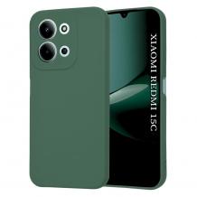 Силиконов калъф / кейс / Nano TPU Case за Xiaomi Redmi 15C - тъмнозелен гръб със защита за камерата
