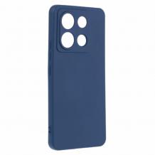 Силиконов калъф / кейс за Xiaomi Redmi 17 - тъмносин гръб със защита за камерата